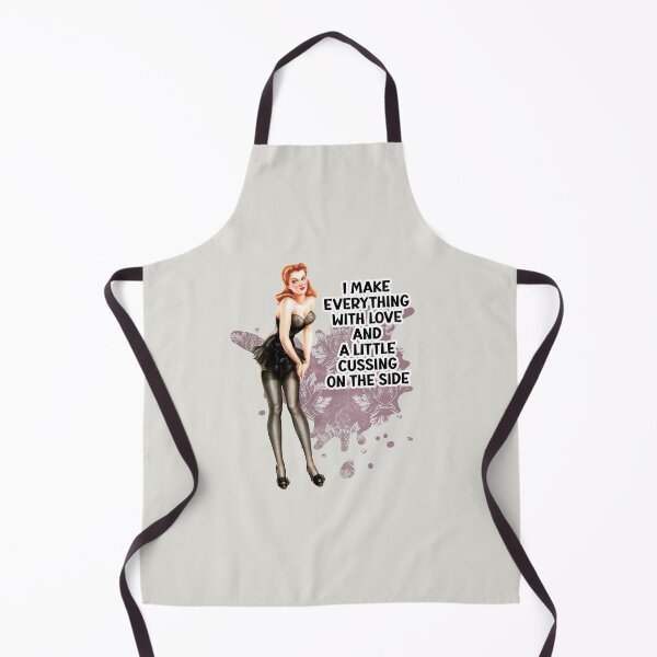 Item preview, Retro Housewife Humor Redhead pin-up Girl in Black designed and sold by adriana-holmes.