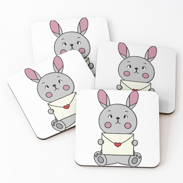 Item preview, Cute Bunny Holding Love Letter designed and sold by BrunaBernardes.