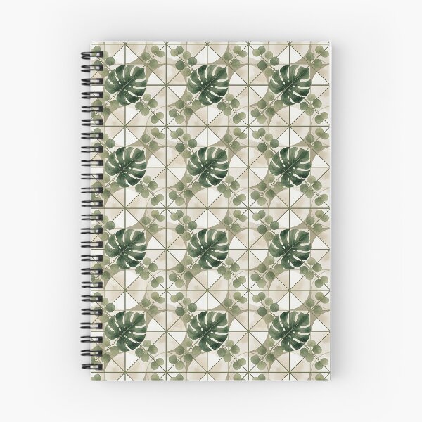 Item preview, Botanical Monstera Leaf Geometric Tile Pattern designed and sold by HappyOops.