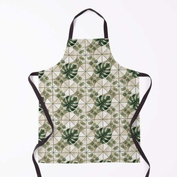 Item preview, Botanical Monstera Leaf Geometric Tile Pattern designed and sold by HappyOops.