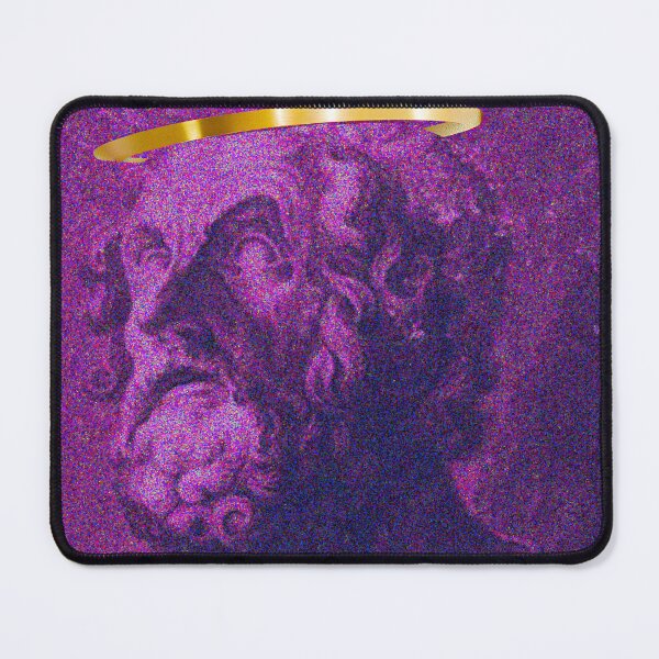 Item preview, Vaporwave Classical Bust - Neon Purple Halo Statue Print designed and sold by Austros.