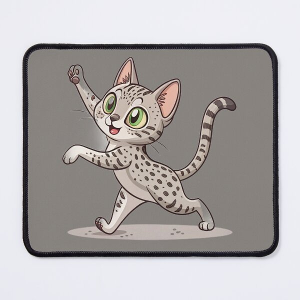 Item preview, Cute Kawaii Egyptian Mau Cat with Green Eyes designed and sold by Mousy17.