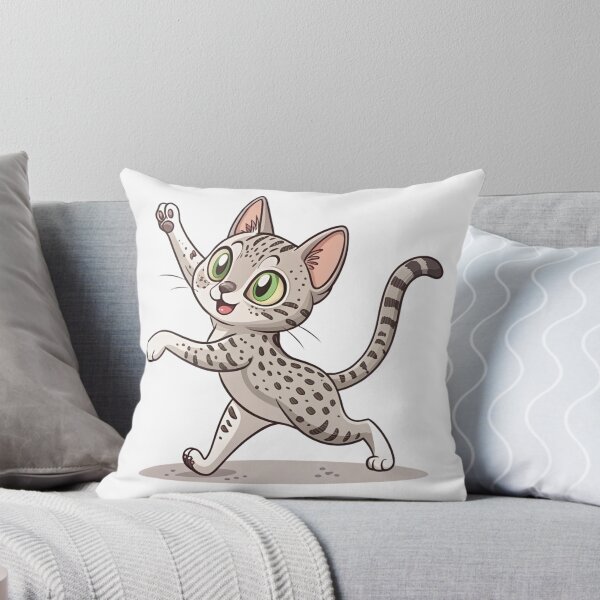 Item preview, Cute Kawaii Egyptian Mau Cat with Green Eyes designed and sold by Mousy17.