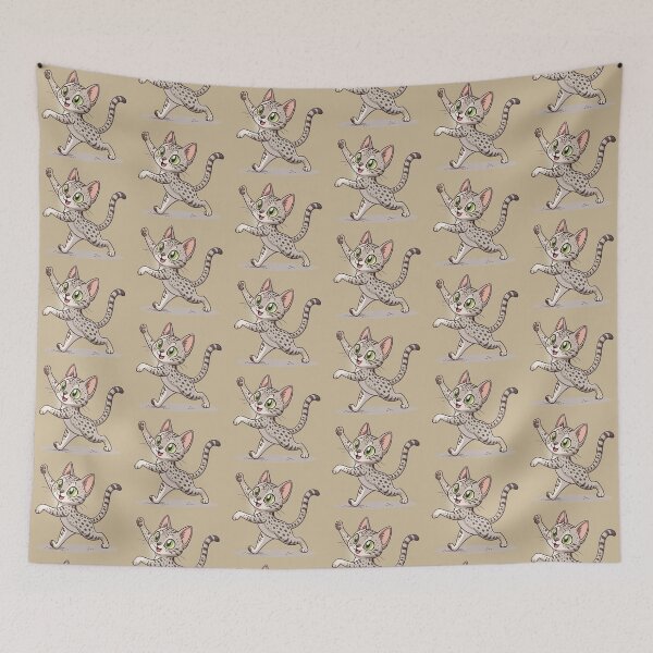 Item preview, Cute Kawaii Egyptian Mau Cat with Green Eyes designed and sold by Mousy17.
