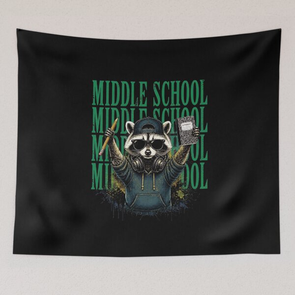 Item preview, Cool Raccoon Middle School Student Pencil Notebook Sunglasses designed and sold by Romeo-Circle.