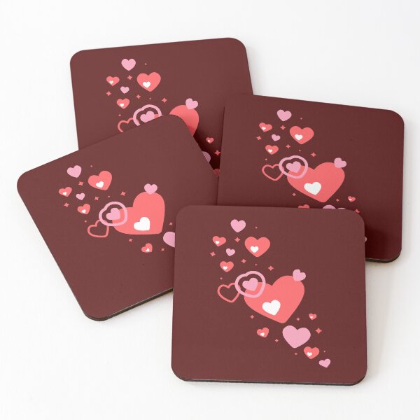 Item preview, Floating Hearts Trail Cute Pink Red Valentines Day designed and sold by SolutionsArt.