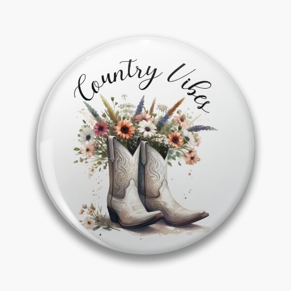 Item preview, Country Vibes White Western Boots and Flowers Watercolor designed and sold by adriana-holmes.