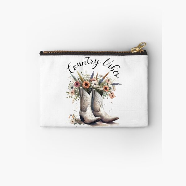 Item preview, Country Vibes White Western Boots and Flowers Watercolor designed and sold by adriana-holmes.