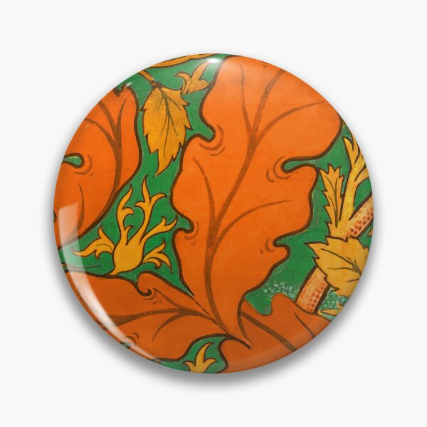 Item preview, Distressed orange Acanthus & Rose William Morris floral designed and sold by Anne Londez Studio.
