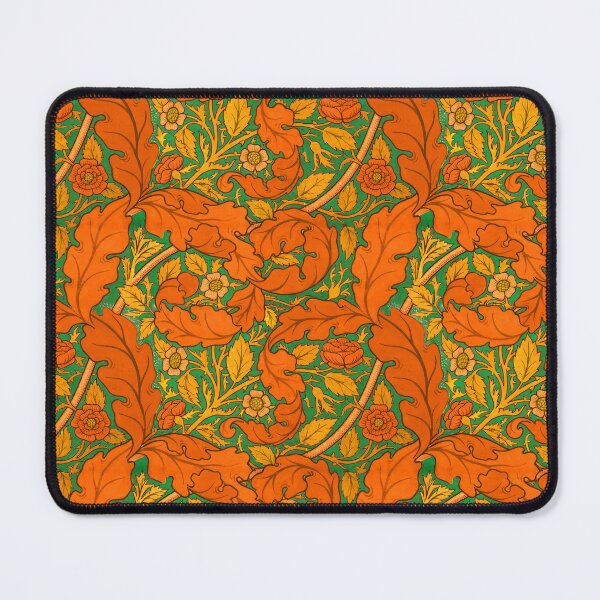 Item preview, Distressed orange Acanthus & Rose William Morris floral designed and sold by Anne Londez Studio.