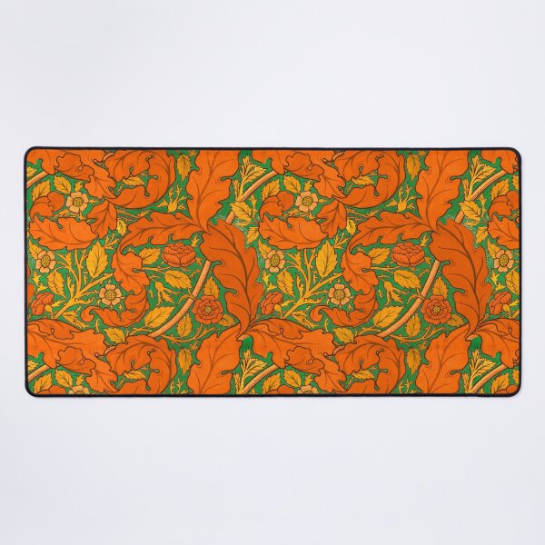 Item preview, Distressed orange Acanthus & Rose William Morris floral designed and sold by Anne Londez Studio.