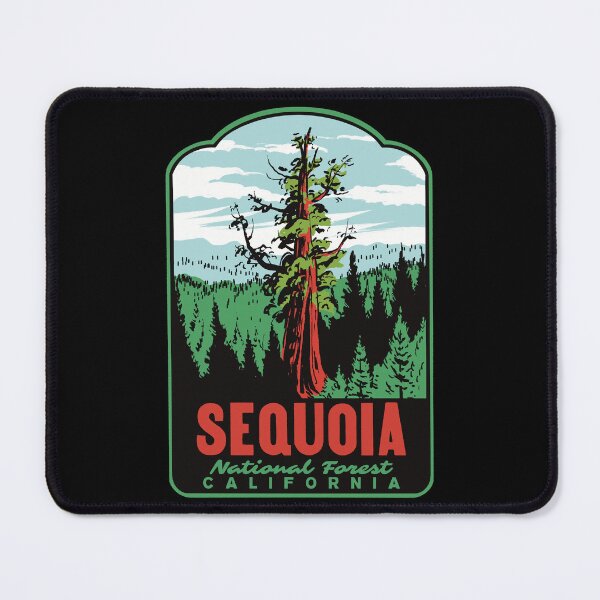 Item preview, Boole Tree Sequoia National Forest Retro Travel Art designed and sold by HalpinDesign.