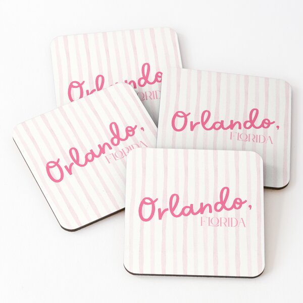 Item preview, Orlando, Florida | Pink Stripe Coquette Print designed and sold by Shus-arts.