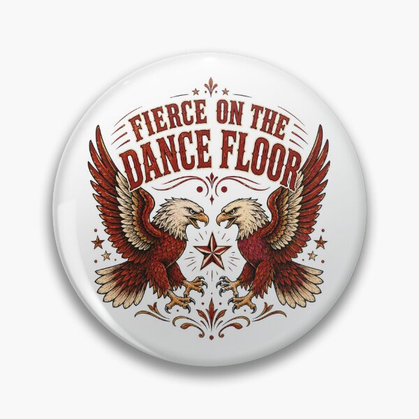 Item preview, Fierce On The Dance Floor Vintage Eagle Emblem Tattoo Style Line Dance Bold Western Dance designed and sold by ZIGLWORKS.