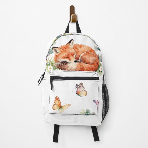 Item preview, Whimsical Woodland Fox and Butterflies Illustration designed and sold by WildArtIT.