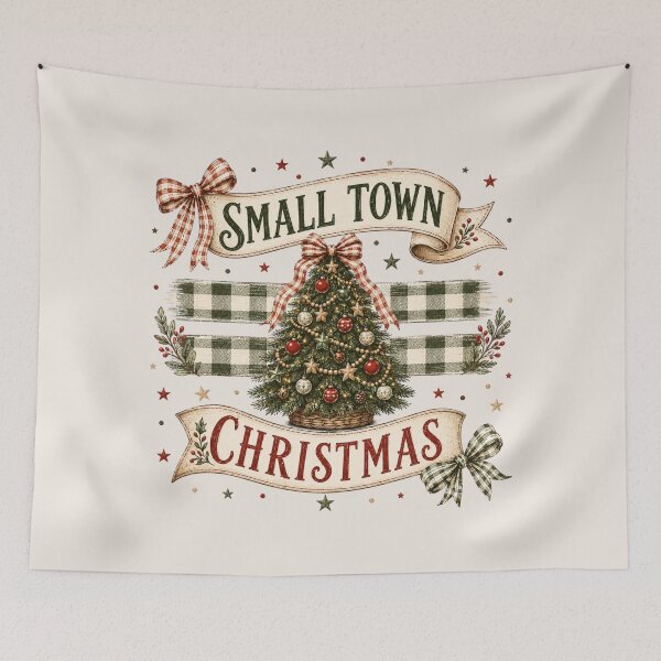 Item preview, Popular Small Town Christmas Dots Stripes Holly Jolly, Distressed Xmas, Funny Merry Santa designed and sold by Quiajia.