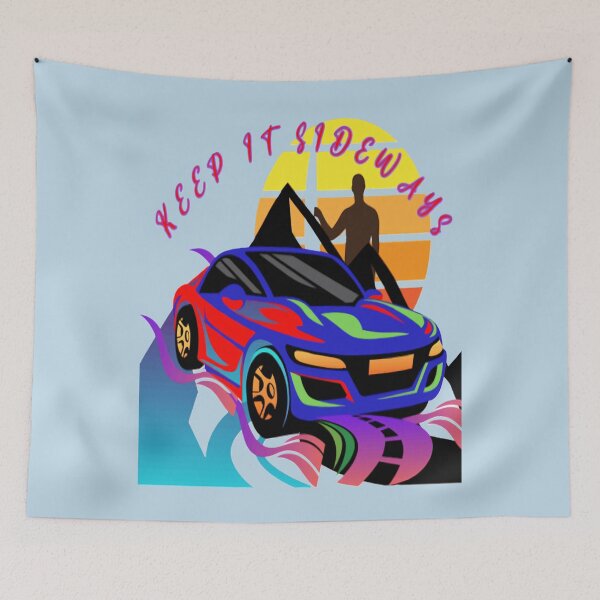 Item preview, Keep It Sideways - Retro JDM Drift Car Art designed and sold by zaoroo shop.