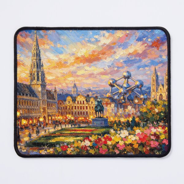 Item preview, Brussels by night painting – A Beautiful City in Europe. designed and sold by GalleryKauffeld.