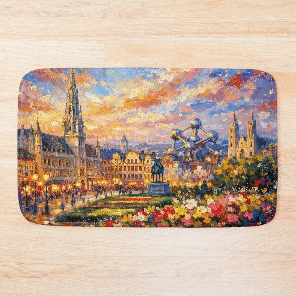 Item preview, Brussels by night painting – A Beautiful City in Europe. designed and sold by GalleryKauffeld.