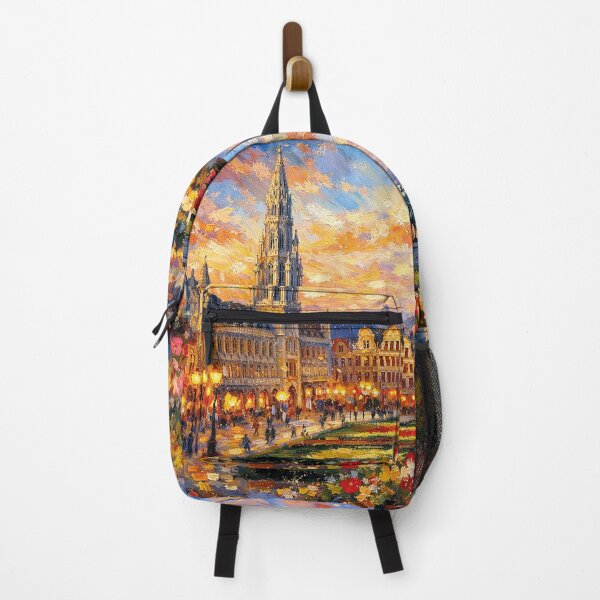 Item preview, Brussels by night painting – A Beautiful City in Europe. designed and sold by GalleryKauffeld.