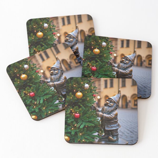 Item preview, Wroclaw Gnome Decorating Christmas Tree designed and sold by Purrfecta.