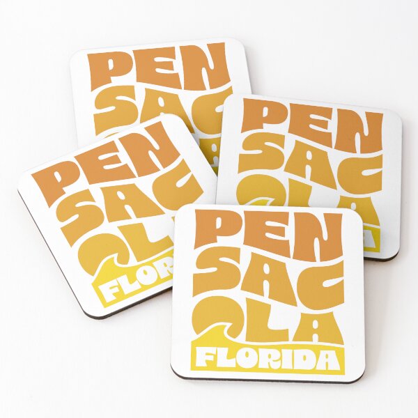 Item preview, Pensacola Stacked Design (Orange Wave) designed and sold by Justin Ellis.
