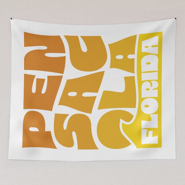 Item preview, Pensacola Stacked Design (Orange Wave) designed and sold by Justin Ellis.