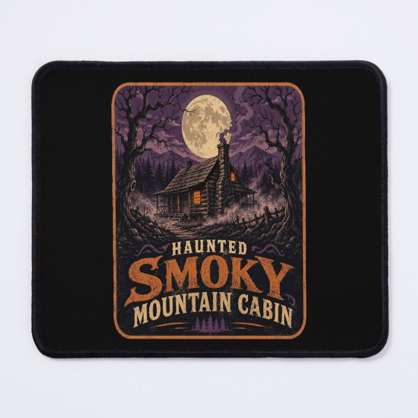 Item preview, Haunted Smoky Mountain Cabin Vintage Halloween Tennessee designed and sold by Globalcitytees.