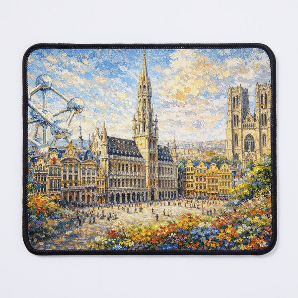 Item preview, A painting of Brussels, Belgium – A Beautiful City in Europe. designed and sold by GalleryKauffeld.