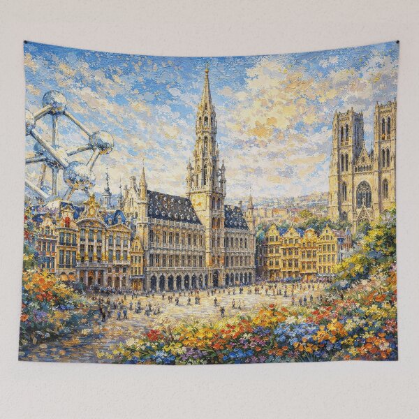 Item preview, A painting of Brussels, Belgium – A Beautiful City in Europe. designed and sold by GalleryKauffeld.