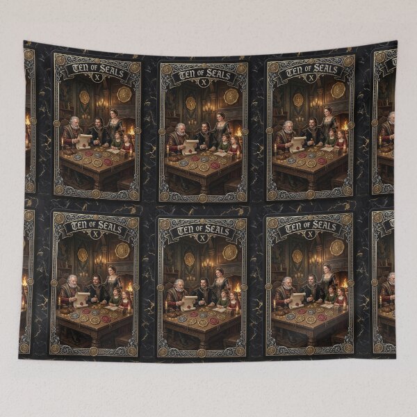 Item preview, ten of seals - tarot card designed and sold by Studio77-Gothic.