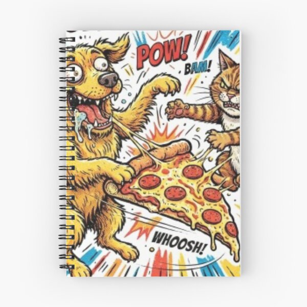 Item preview, Pets Vs Pizza The Ultimate Battle Funny Cartoon Art designed and sold by DailySparks.