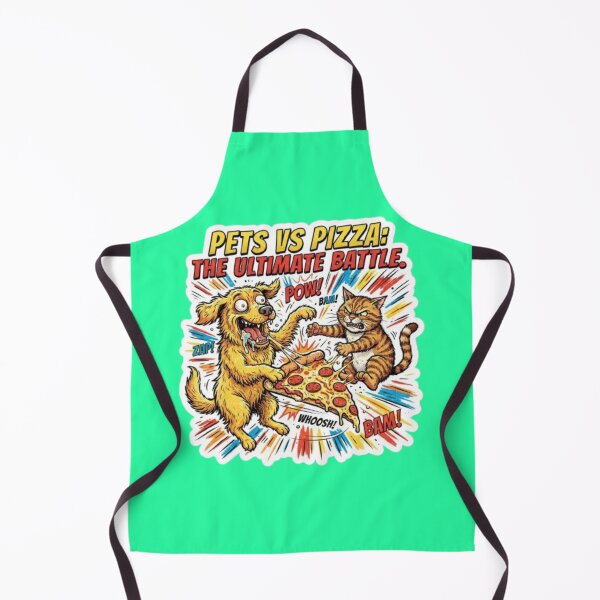 Item preview, Pets Vs Pizza The Ultimate Battle Funny Cartoon Art designed and sold by DailySparks.