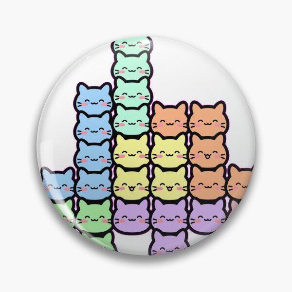 Item preview, Cute Block Stack Cats - Kawaii Pastel Cat Stacking Puzzle - Retro Stacking Game designed and sold by Petringo.