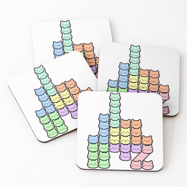 Item preview, Cute Block Stack Cats - Kawaii Pastel Cat Stacking Puzzle - Retro Stacking Game designed and sold by Petringo.