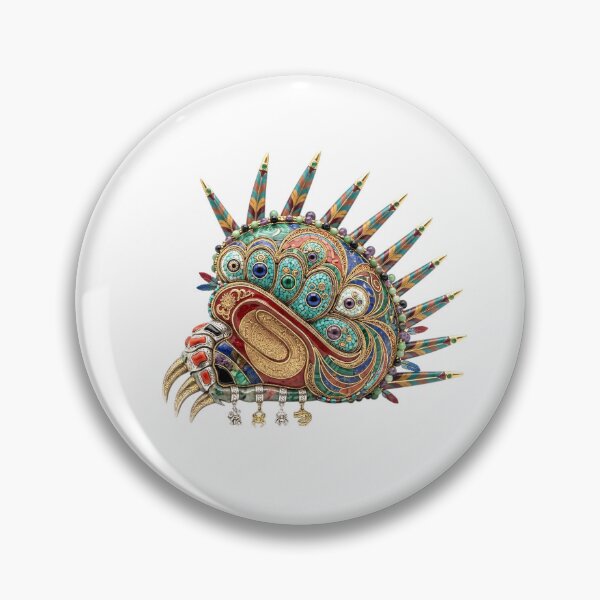 Item preview, Ornate Aztec Feathered Serpent Jewel Mask Design designed and sold by blacK1982White.