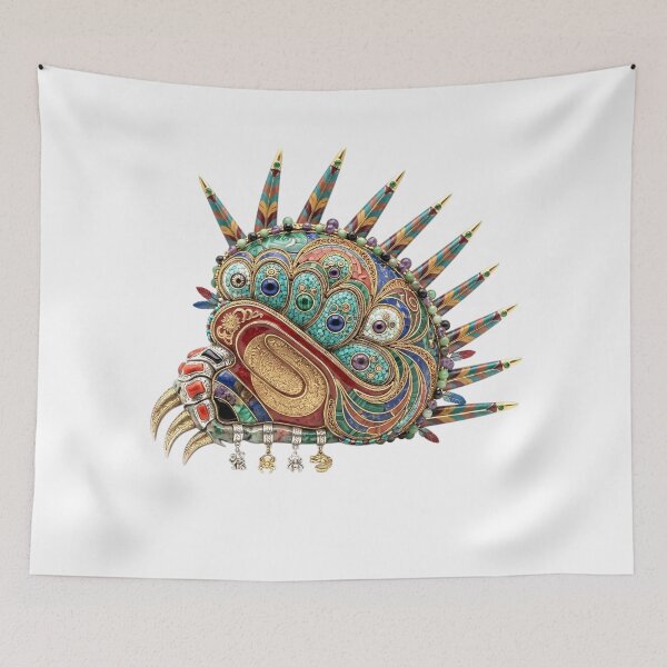 Item preview, Ornate Aztec Feathered Serpent Jewel Mask Design designed and sold by blacK1982White.