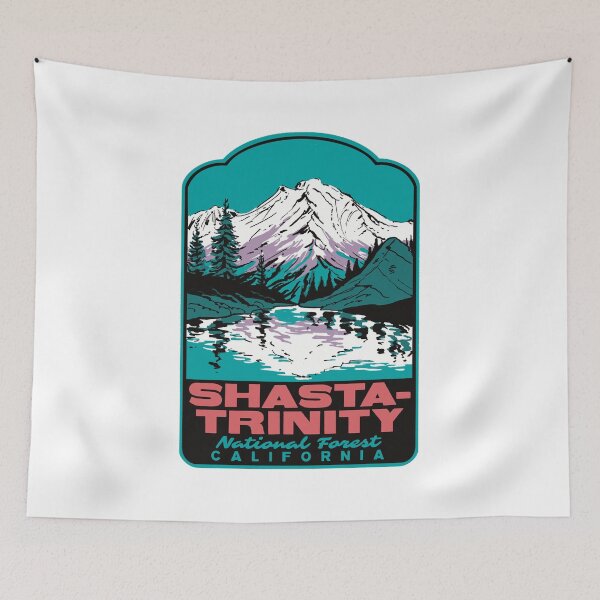 Item preview, Heart Lake Mount Shasta National Forest Retro Travel Art designed and sold by HalpinDesign.