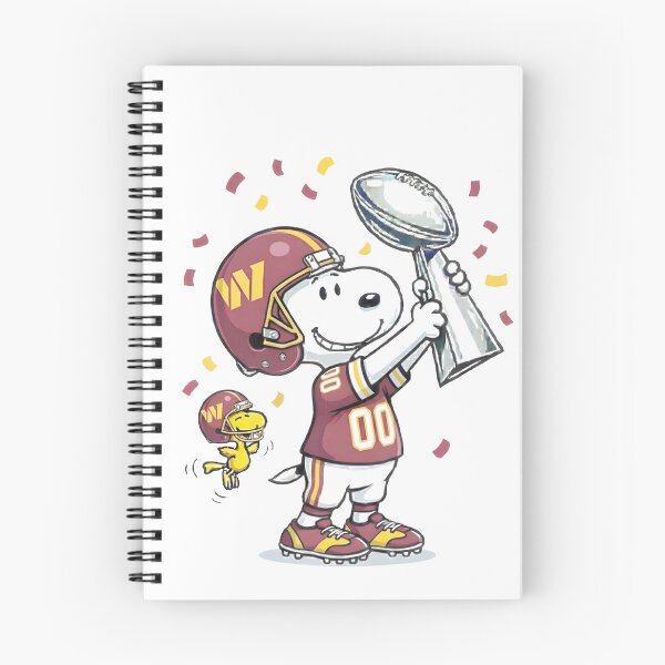 Aperçu de l'œuvre Fans de football américain des Washington Commanders avec Snoopy (un personnage amusant) ⭐⭐⭐⭐⭐ créée et vendue par maradel.