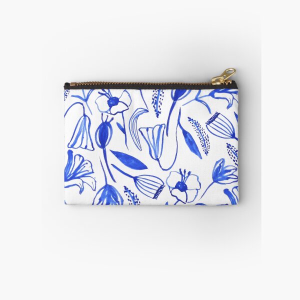 Item preview, Silhouette Garden Cobalt Blue Flowers designed and sold by ElizabethCoelho.
