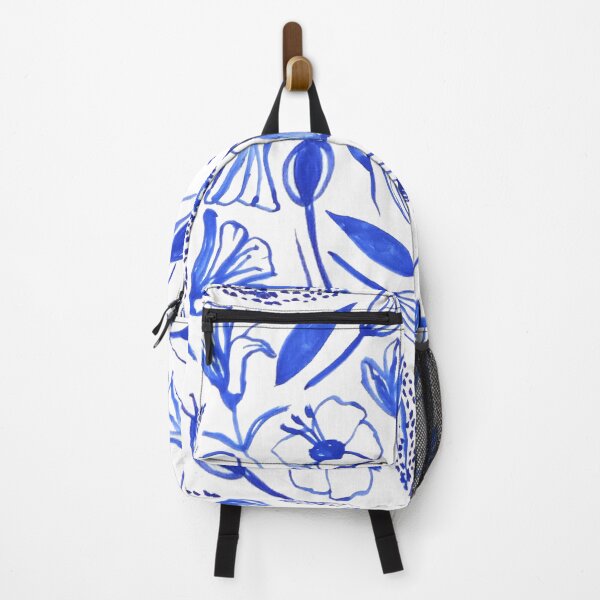 Item preview, Silhouette Garden Cobalt Blue Flowers designed and sold by ElizabethCoelho.