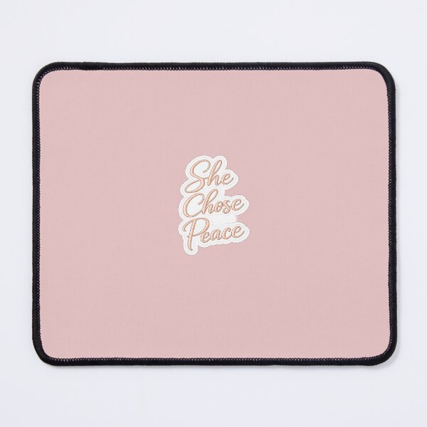 Item preview, She Chose Peace Sticker | Feminine Inner Peace & Self Love Quote | Peach Gold Aesthetic designed and sold by PawsAndpetalstudio.