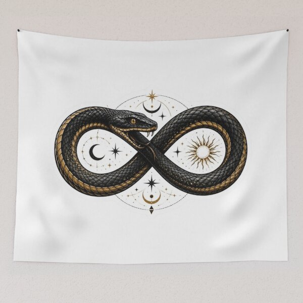Item preview, Ouroboros Snake Infinity Symbol Mystic Art designed and sold by Snurly.