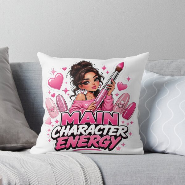 Item preview, Main Character Energy Pink Girl Sticker PNG | Cute Feminine Aesthetic Graphic | Confidence Quote Vinyl Decal | Kawaii Gift designed and sold by Stylestickers55.