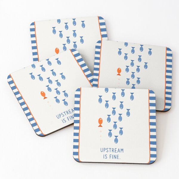 Item preview, Motivational Fish Art, Minimalist Inspirational Print designed and sold by Studio pod Burom.
