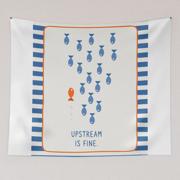 Item preview, Motivational Fish Art, Minimalist Inspirational Print designed and sold by Studio pod Burom.
