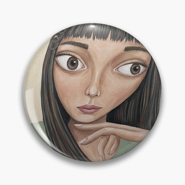 Item preview, Girl with Straight Bangs designed and sold by SofiaByCruti.