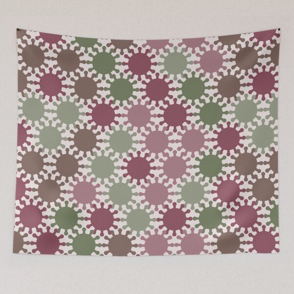 Item preview, Retro Spike Virus Seamless Pattern 004 designed and sold by TexSta.