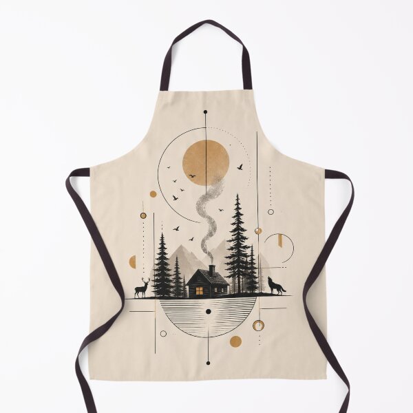 Item preview, Forest Cabin Wilderness Illustration designed and sold by VYBORA Studio.
