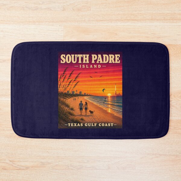 Item preview, South Padre Island Texas Gulf Coast Vintage Travel Poster designed and sold by Swanny's Custom T-shirt and Gift Designs.